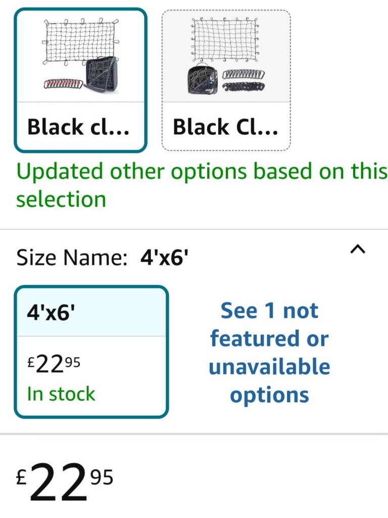 Bnip Grit Performance Cargo Net for Pickup Truck Bed - 4 x 6 Foot, Heavy-Duty.