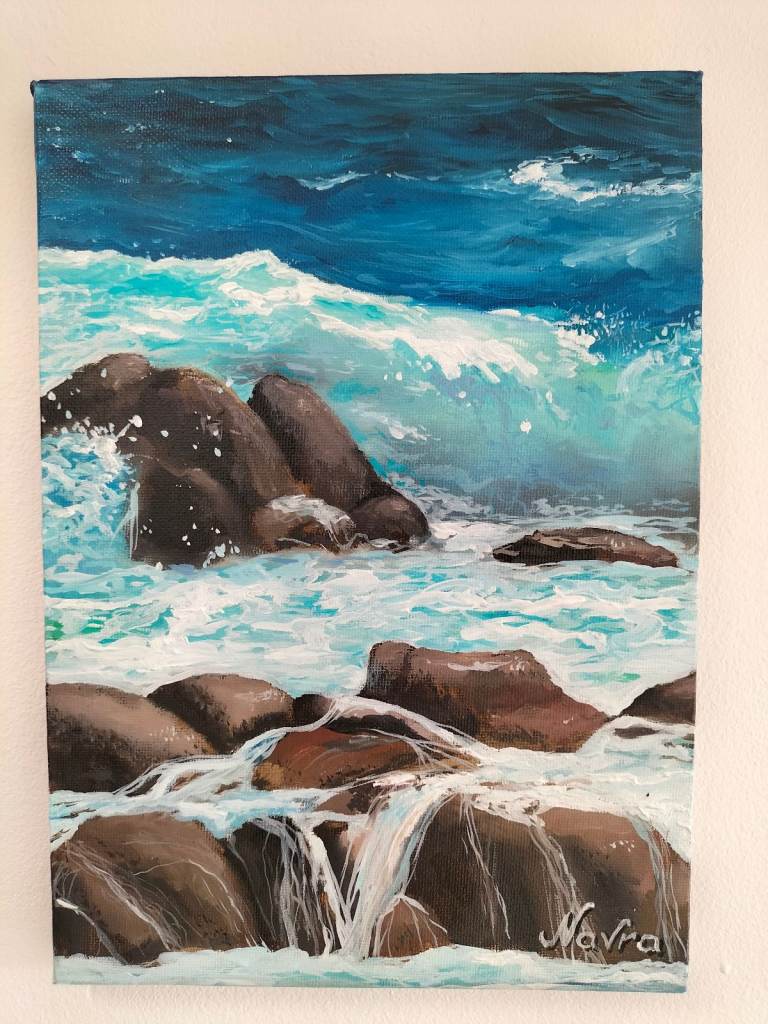 Seascape oil painting hand made completely
