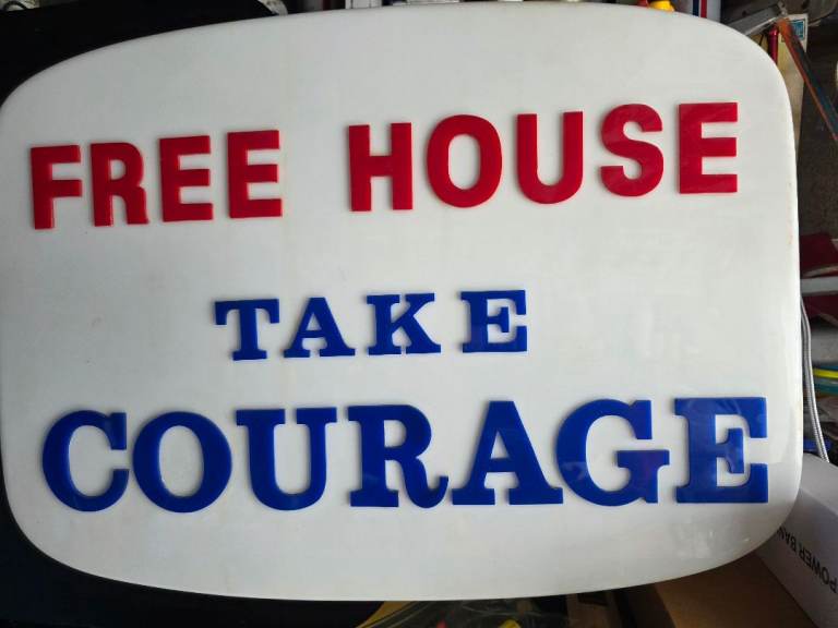 Antique pub sign