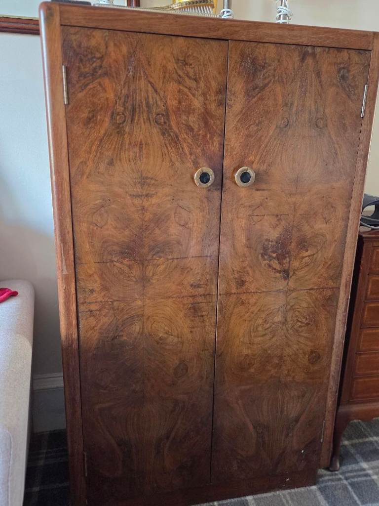 Antique Walnut men wardrobe 