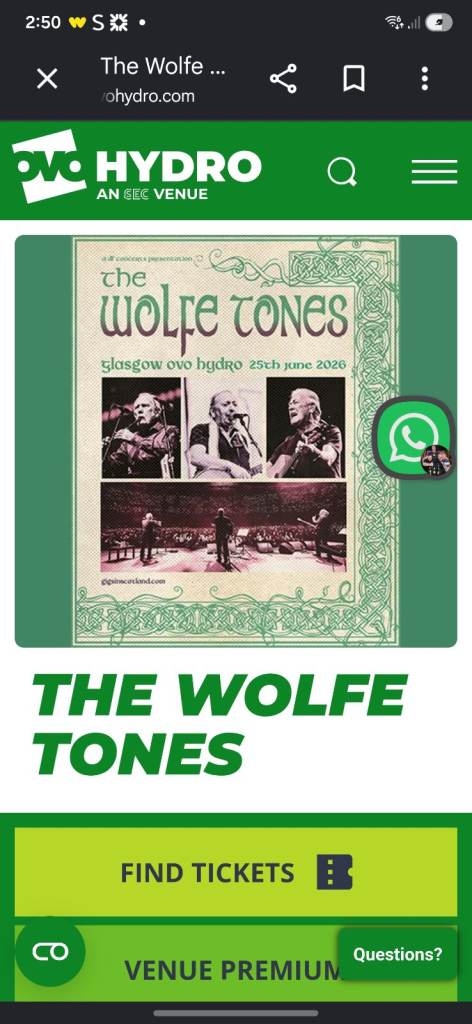 The Wolfe Tones Concert Tickets