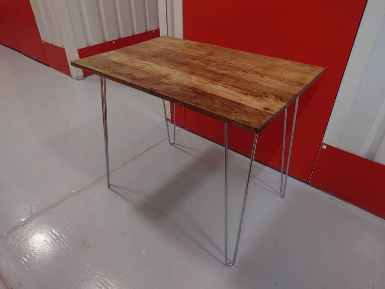 Custom mango wood desk with matching legs