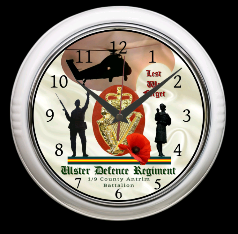 UDR Ulster defence regiment any battalion metal surround wall clock 