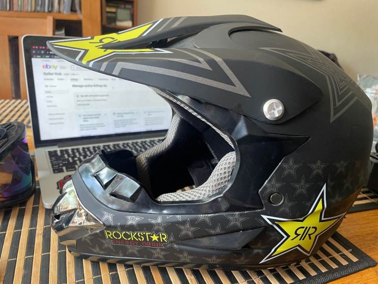 HELMET ROCKSTAR Motocross / MTB / Downhill - Size XL (61-62) plus Goggles Eyewear