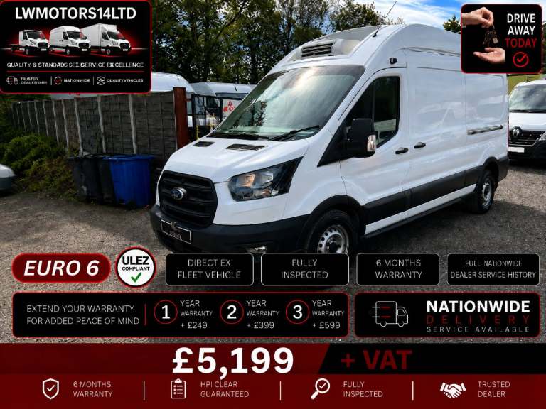 FORD TRANSIT 2.0 ECOBLUE LEADER L3H3 LWB THERMO KING FRIDGE FREEZER 2022 71 REG