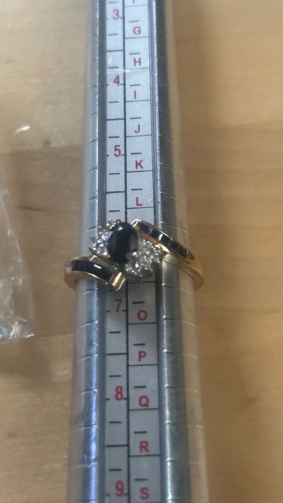 9 carat sapphire and diamond ring 