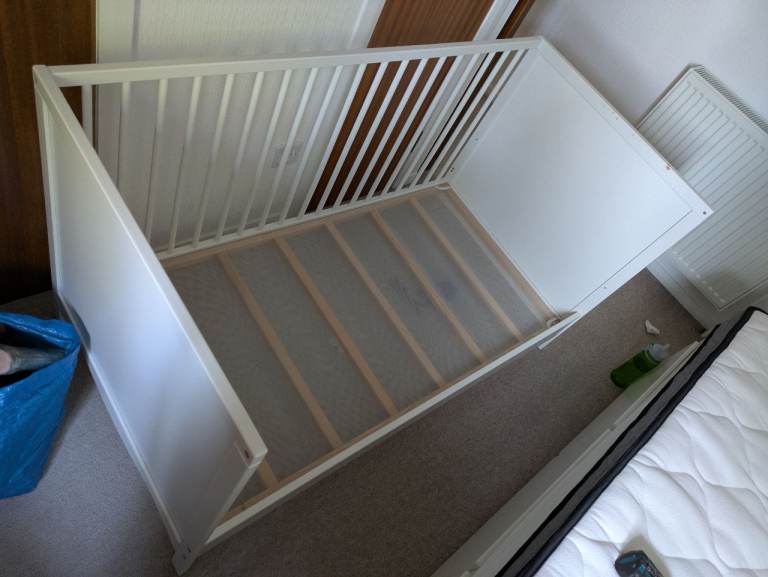 IKEA White Baby Cot Bed 140x70cm– Good Condition