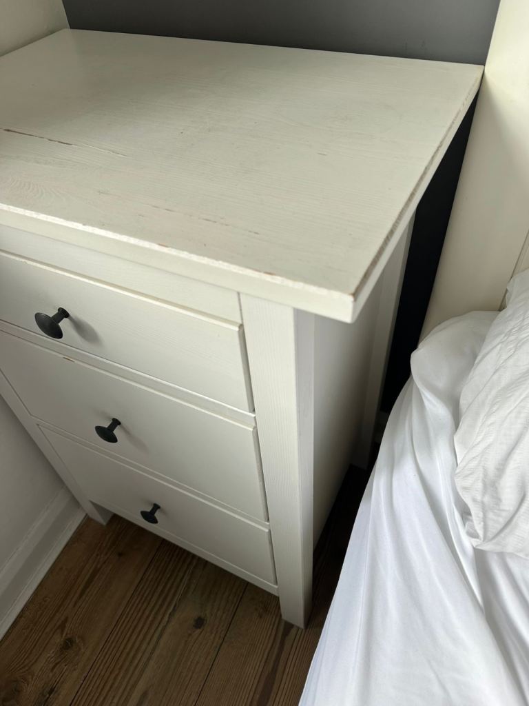 White IKEA Bedside Cabinet 