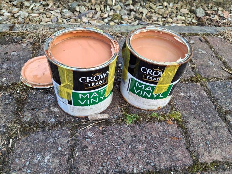 FREE 2 x 1L Tins Crown Matt Vinyl Paint 'Ginger Snap'