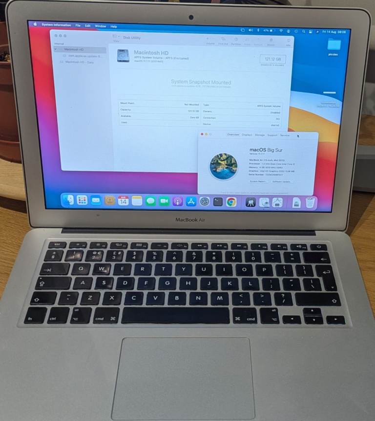 Apple MacBook Air 13" (Mid 2013) – Intel i5 / 4GB RAM / 128GB SSD – macOS Big Sur