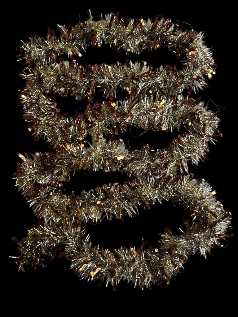 x2 9ft Gold Chocolate Tinsel Hanging Garland Christmas Tree Decorations Xmas Decor