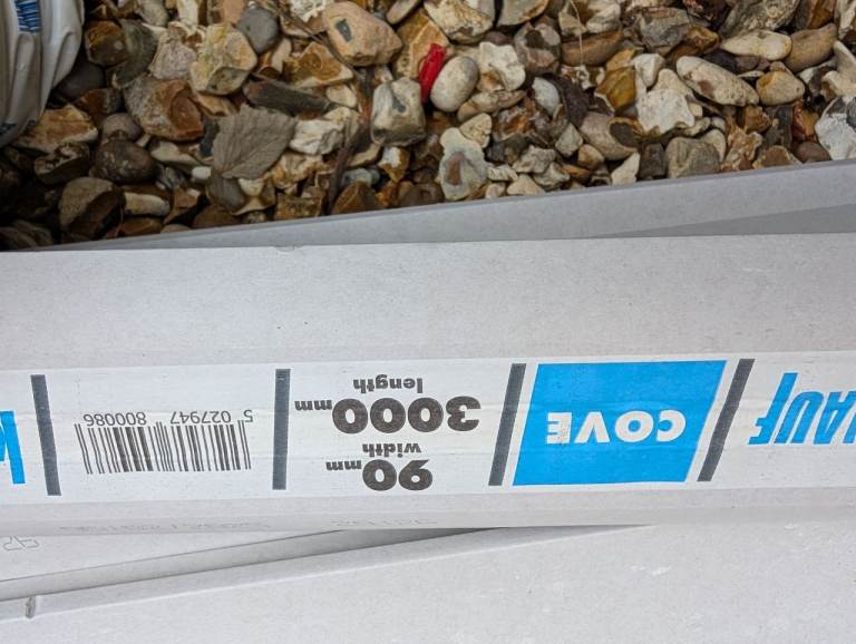  Coving Plasterboard Coving 90mm x 3000mm – New