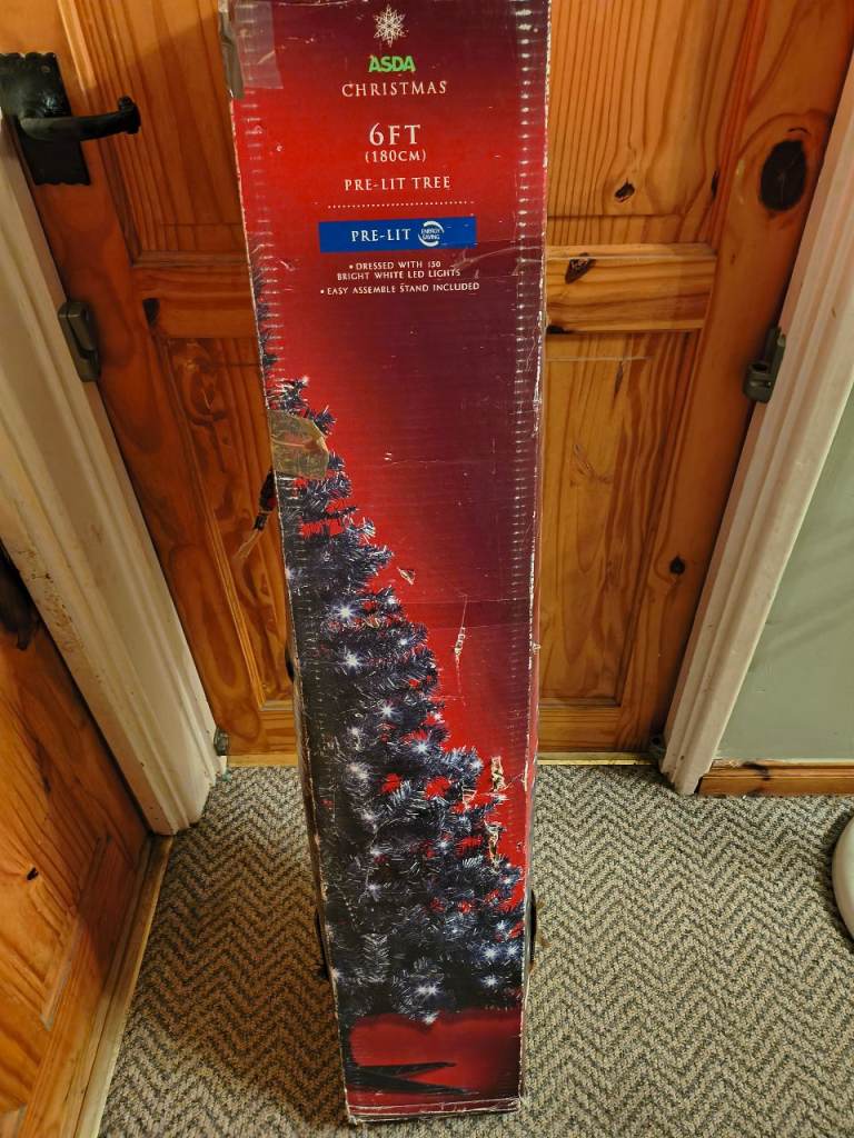 ASDA 6ft Pre-Lit Black Christmas Tree
