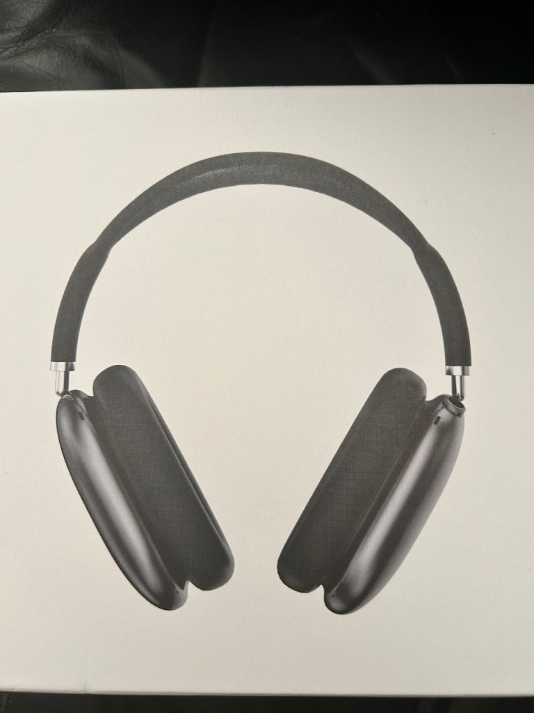 New Black Over-Ear Headphones with Case and Cable