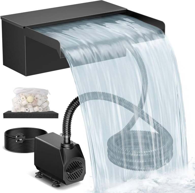 Biling 300mm Pond Waterfall Spillway Kit 2500L/H Pump Multi-Stage Filter