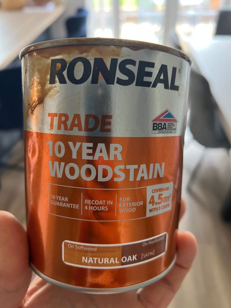 Ronseal Trade 10 Year Exterior Woodstain (natural Oak, about 350 ml) 
