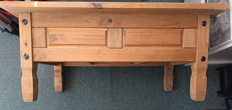 Solid Pine Rustic Coffee Table - Good Condition