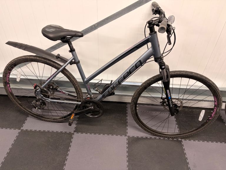 Carrera Hybrid Bike – Grey, Good Condition