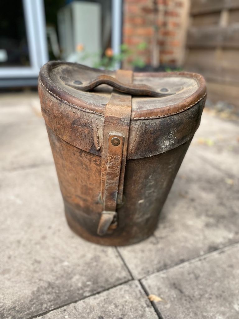 Antique Leather Hat Box 1900’s