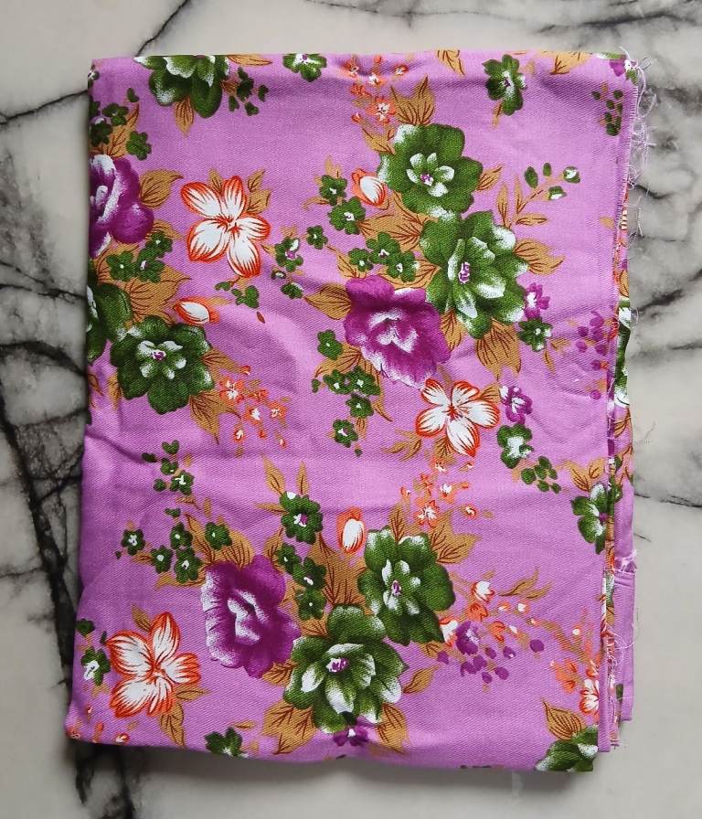 New Purple Floral Fabric Material