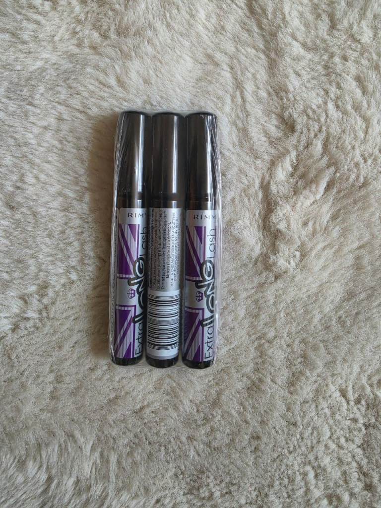 3x Rimmel Extra Long Lash Mascara - Extreme Black, New