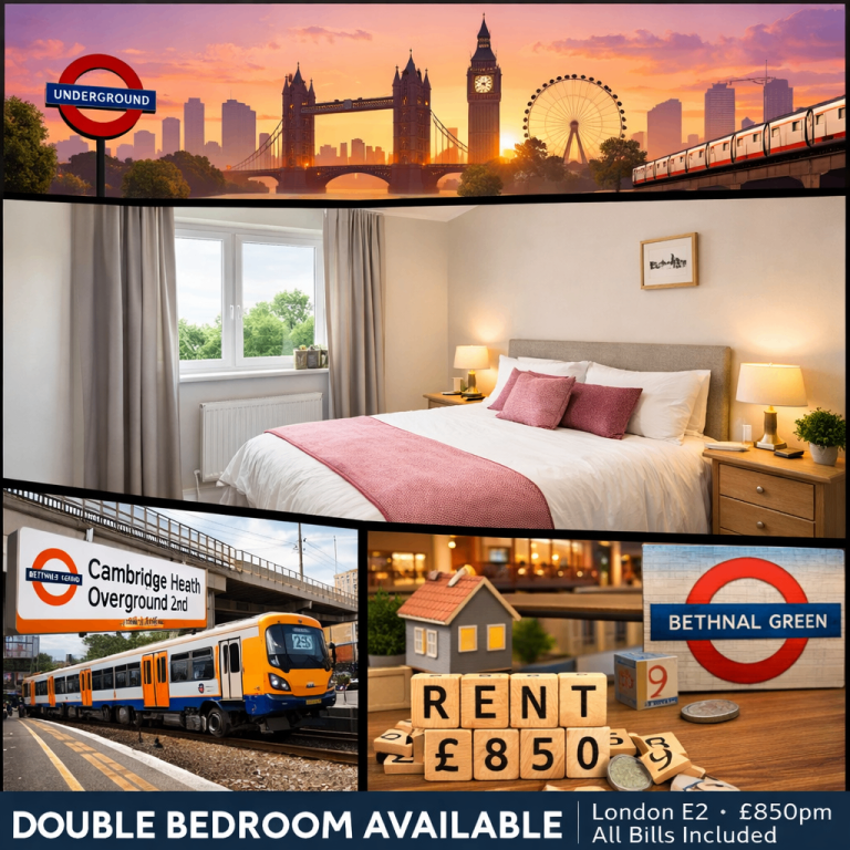 Double Room Available for Female Students – Family Home (London E2)