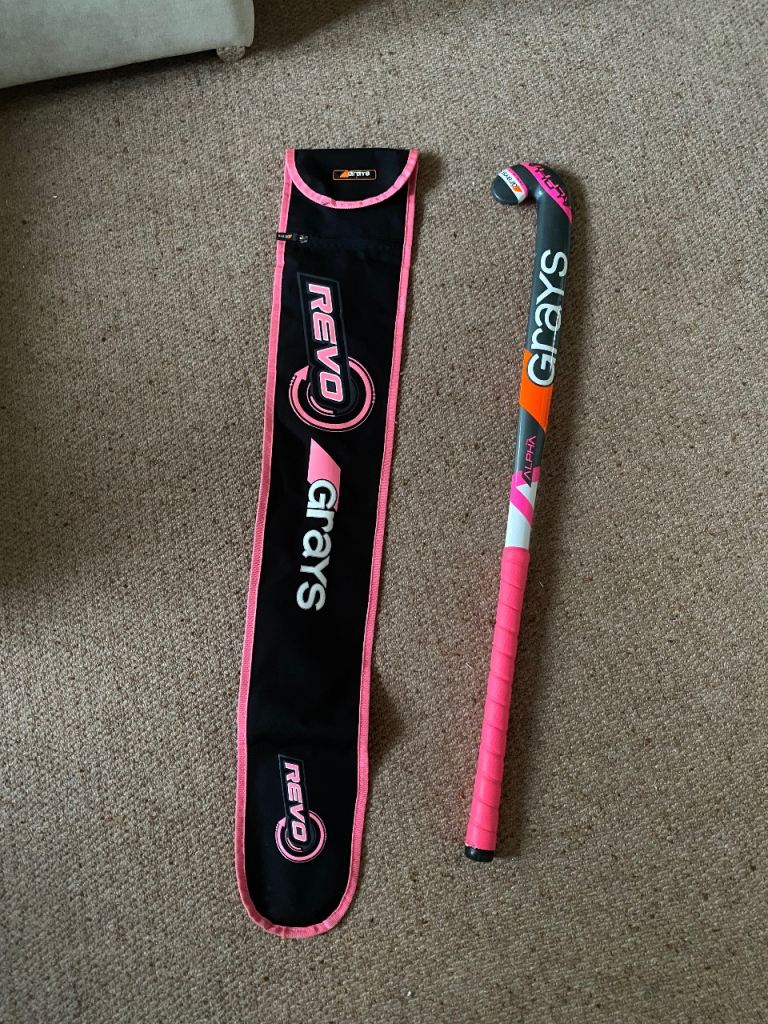 Grays Hockey Stick and Bag – Pink, Fair Condition