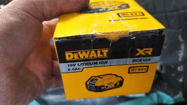 new. dcb184 dewalt battery li-ion 5ah replacement upgrade xr drill sander grinder etc