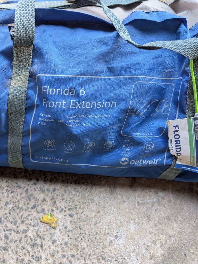 Outwell Florida 6 Tent and Front Canopy Extension 