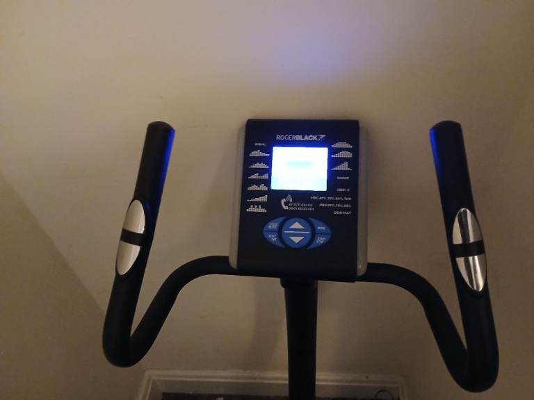 Roger black fitness exercise bike open to offers 