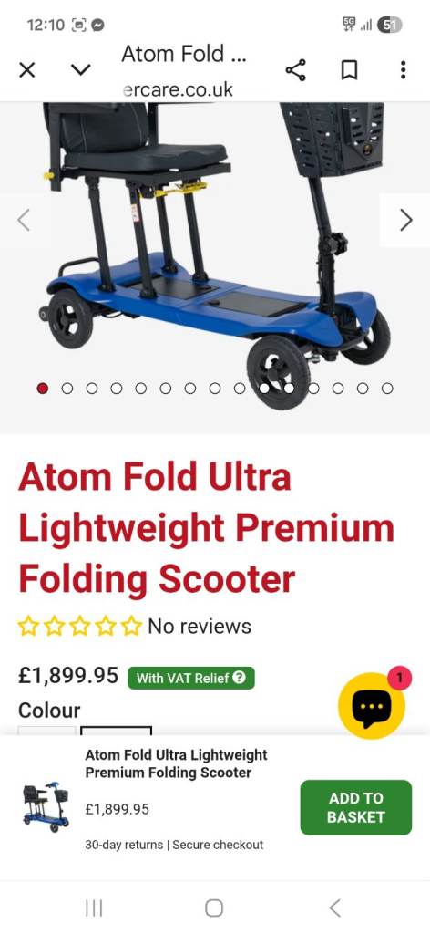 Atom lightwight scooter 