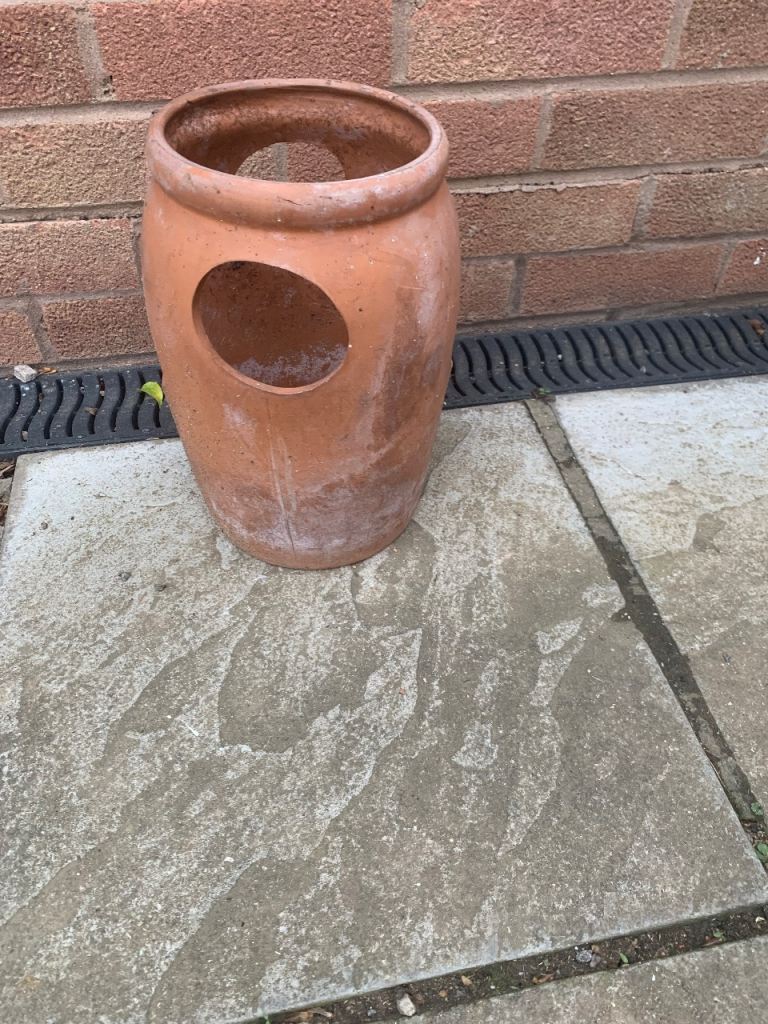 Terracotta strawberry pot