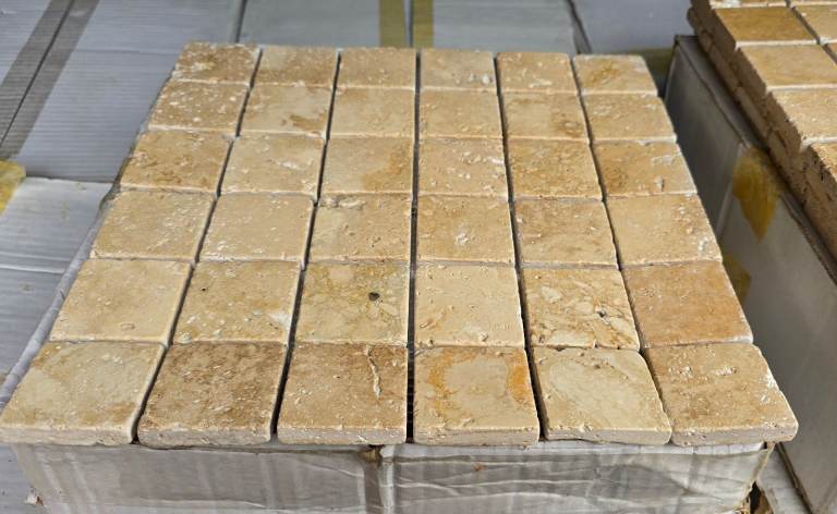 Natural Travertine Walnut Mosaic 48x48mm