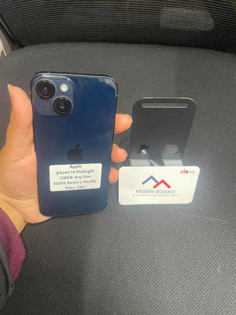 Apple iPhone 14 Midnight 128GB –As Good As New-Any Sim- Manchester Old Trafford M169NF