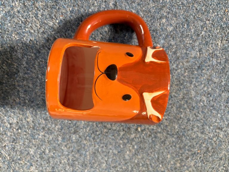 Cute Fox Design Ceramic Mug – Good Condition