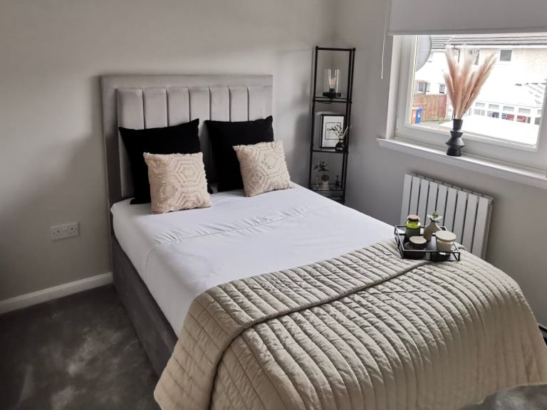 Double bed(small) with mattress 