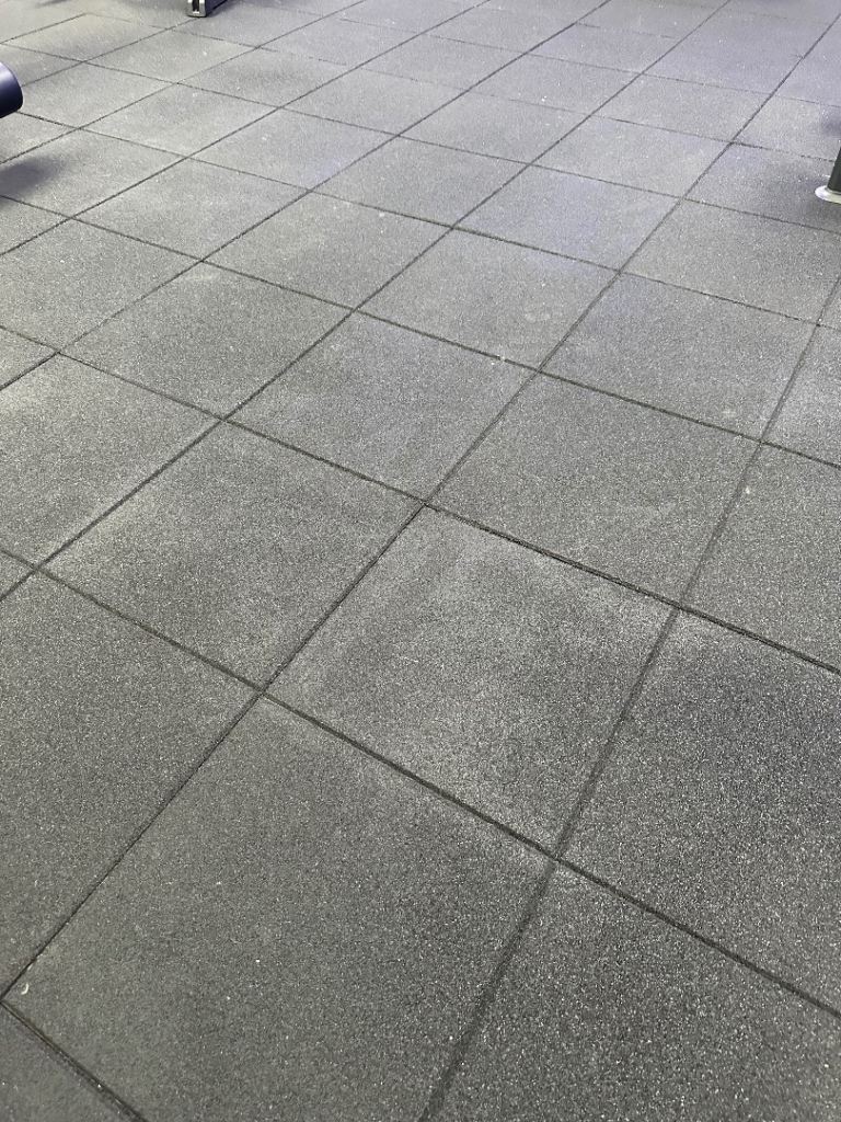 BodyMax Enduramax Black Rubber Gym Floor Tiles - 1m x 1m x 20mm