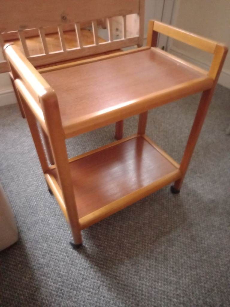 Solid wood serving trolley ,collectable.