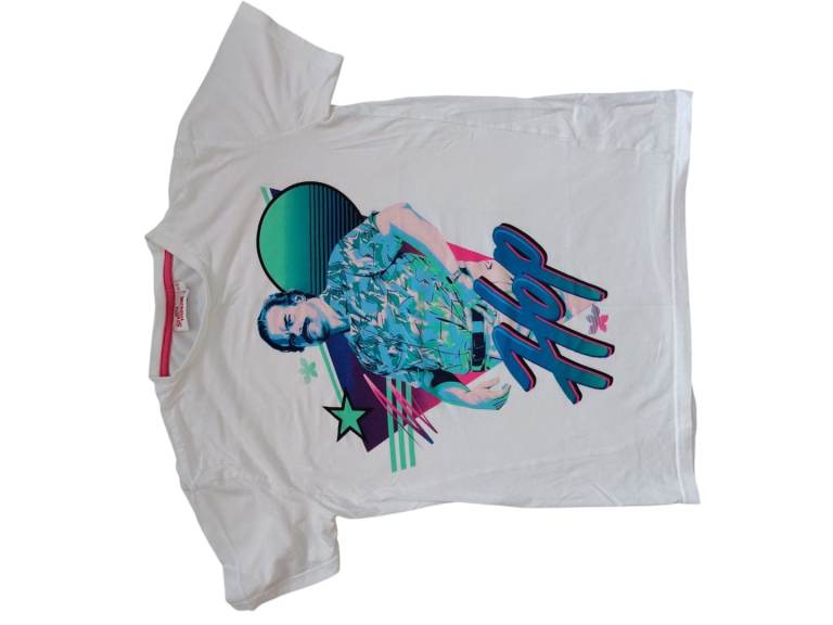 Stranger Things Jim Hopper "Cutting Edge" 80s Retro Graphic T-Shirt - White