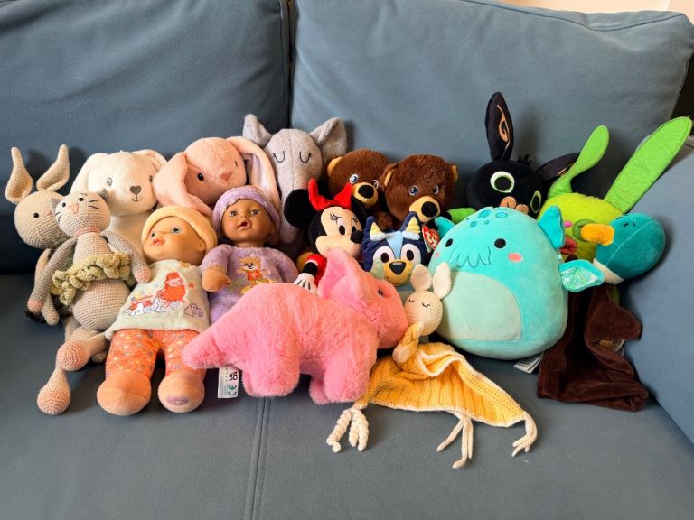 Bundle teddies soft toy, talking Bing, amigrumi, anna-bell etc
