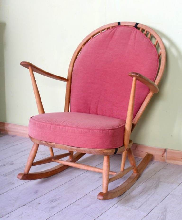 Delivery options - Mid Century Ercol Rocking chair With Original Cushions