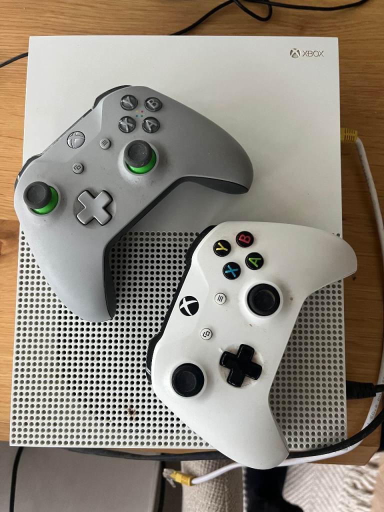 Xbox One S Console with Two Controllers – Good Condition