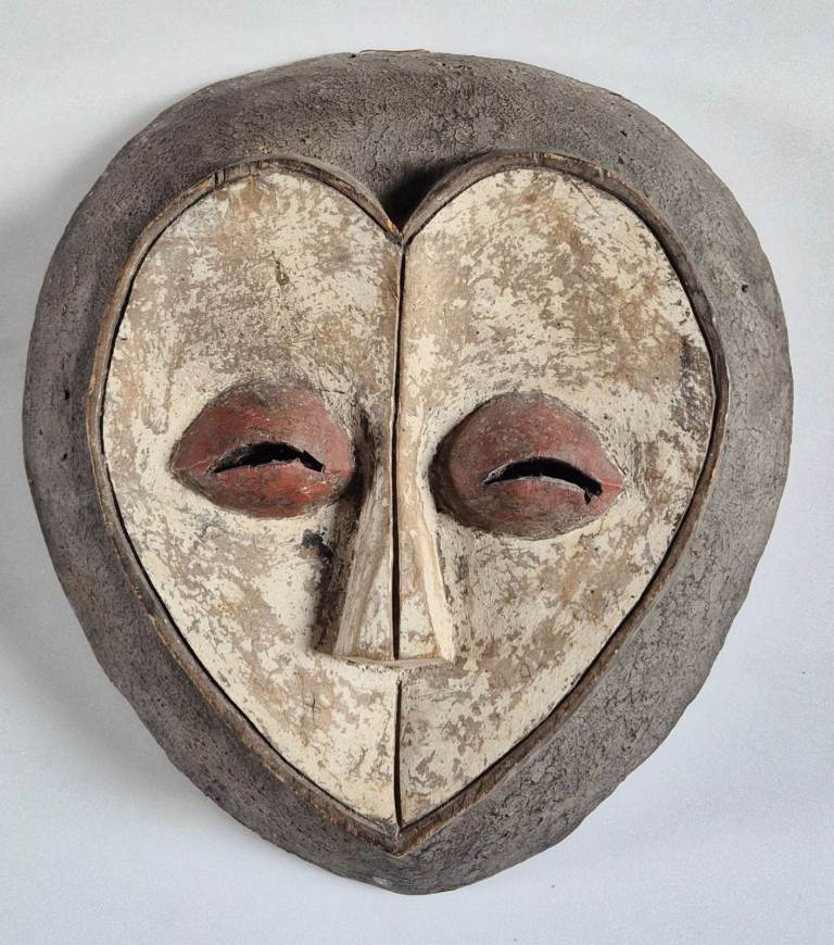 Antique African Tribal Mask Kwele from Congo
