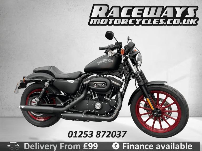 HARLEY DAVIDSON SPORTSTER XL883N IRON 2015 BLACK 6,627 MILES USED MOTORCCLE