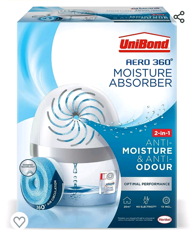 Camper caravan camping Unibond Aero 360 moisture absorber dehumidifier