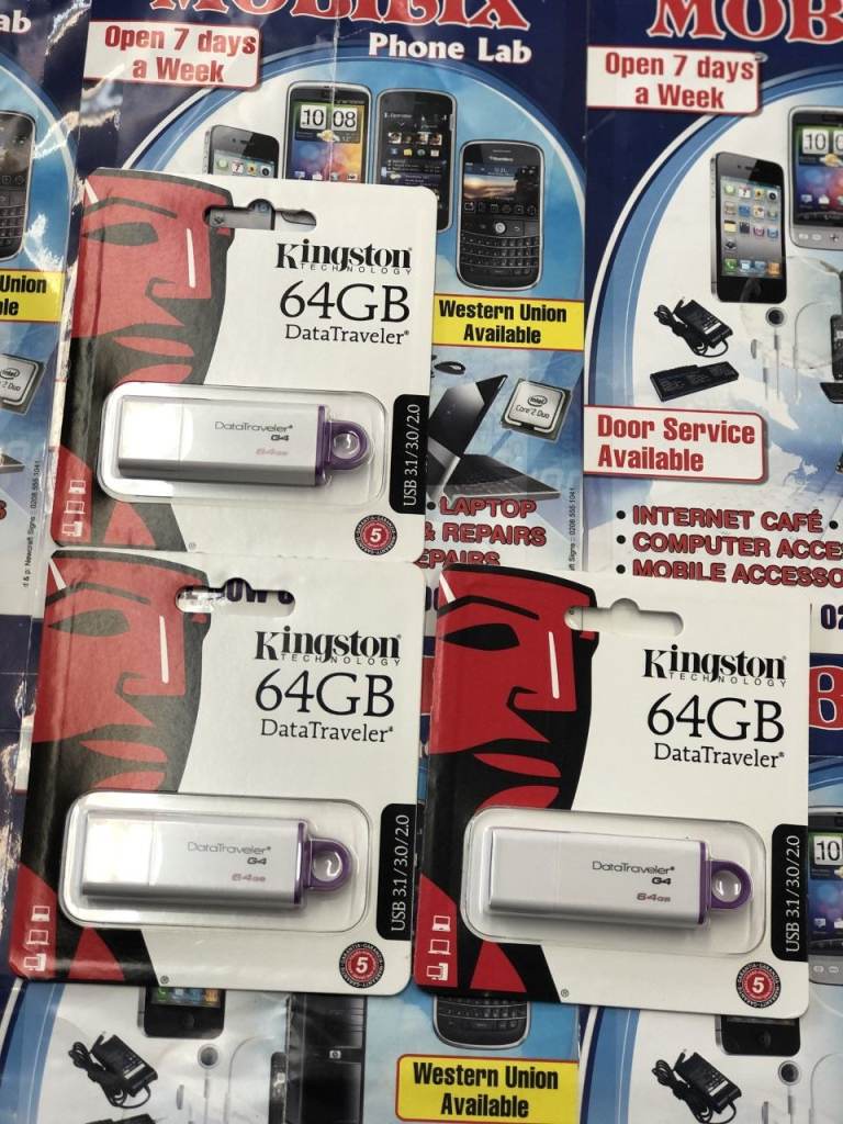 64GB USB Flash drive data traveler 2.0 Kingston Digital Blue (DTIG4/64GB )