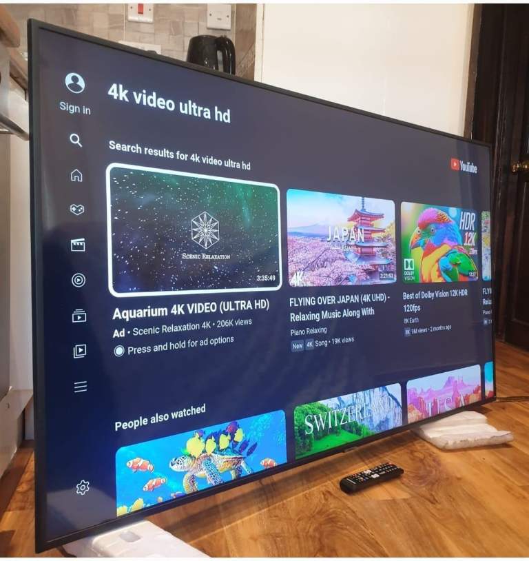 50"SAMSUNG 4K SMART UHD HDR WIFI LED TV PERFECT WORKING WITH REMOTE, STAND,150£