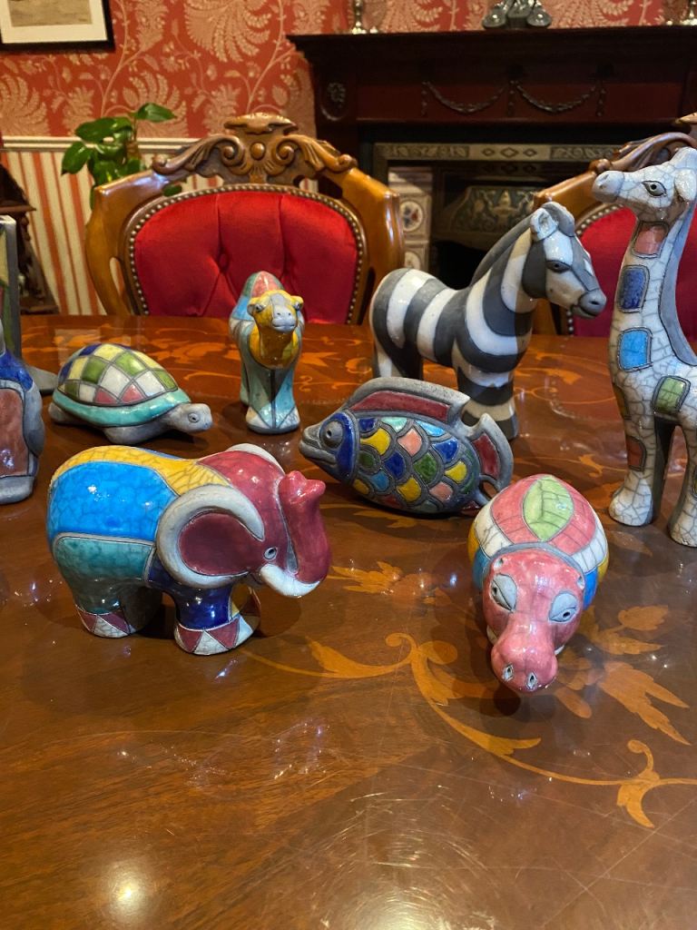 collection of vintage Raku pottery from South Africa. £25 to £50 each 