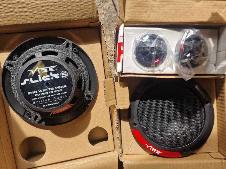 NEW VIBE SLICK 5.25 INCH SPEAKERS WITH SEPERATE TWEETERS