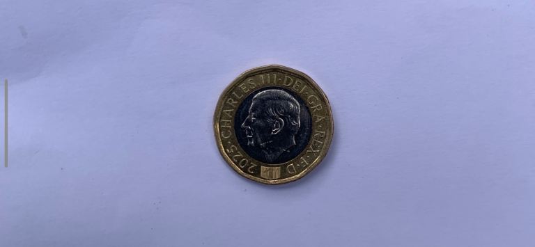 King Charles III Bee 2025 Rare £ 1 Coin One Pound Coin - AU 55 GRADE